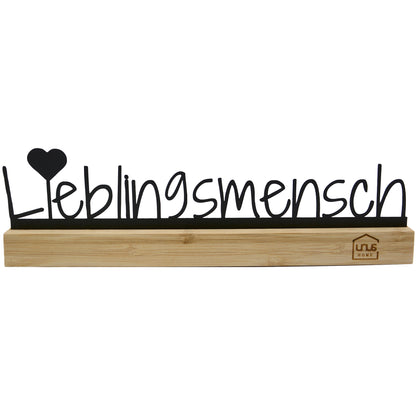 Aufsteller Schriftzug Herzensmensch Lieblingsmensch