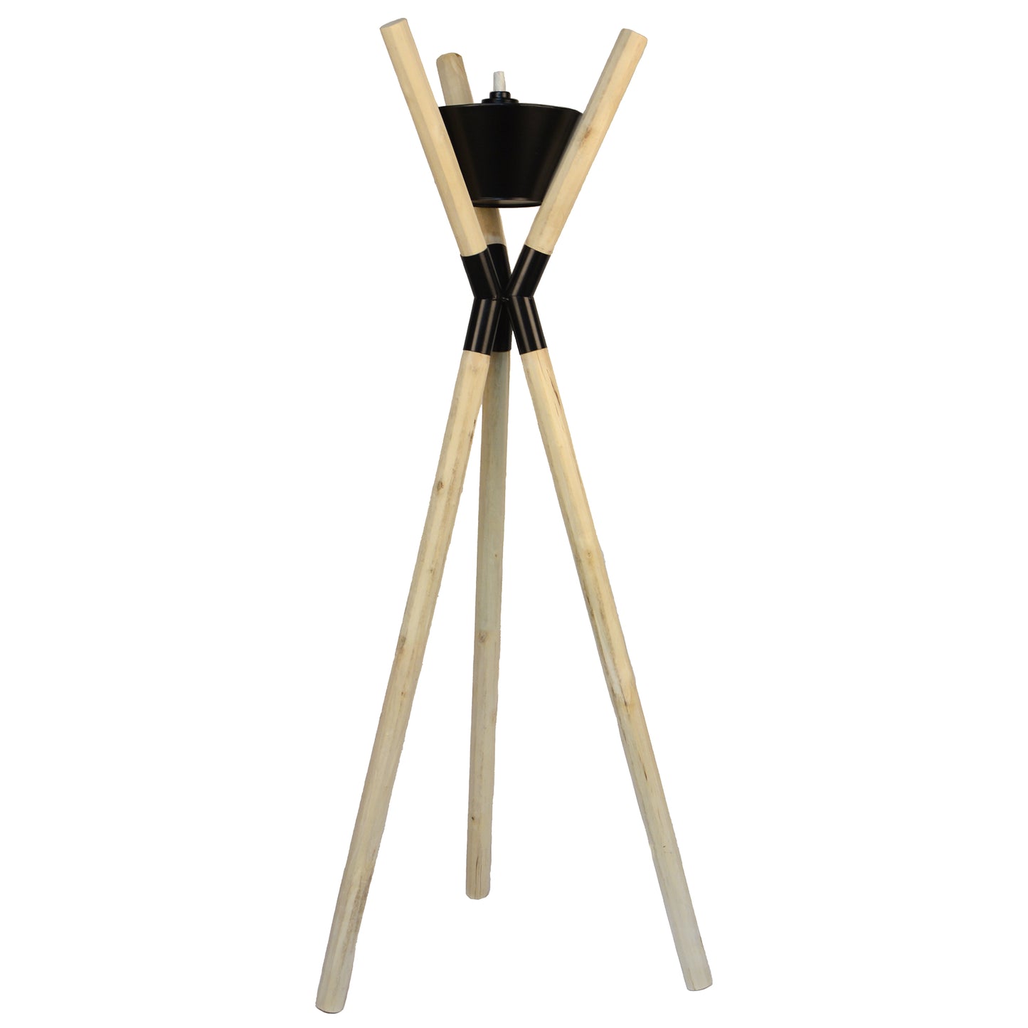 Gartenfackel Blumenampel Dreibein Holz