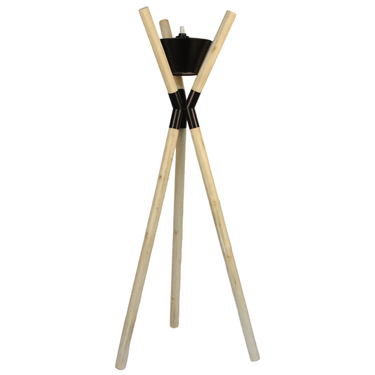 Gartenfackel Blumenampel Dreibein Holz