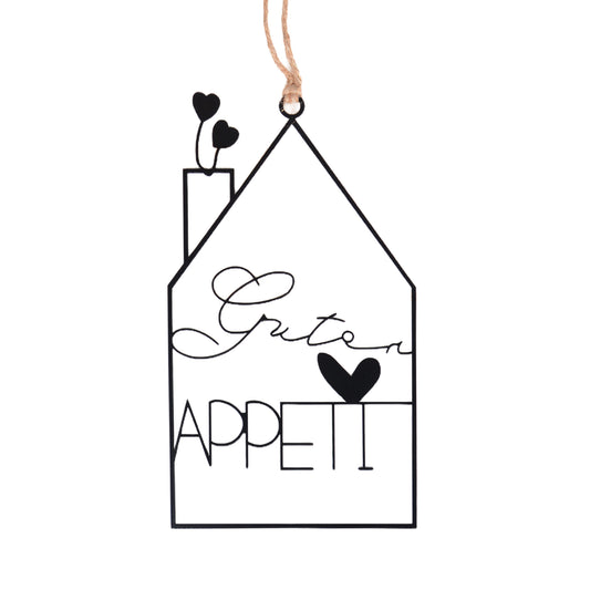 Hänger "Guten Appetit" oder "Essen Gut alles Gut" in schwarz