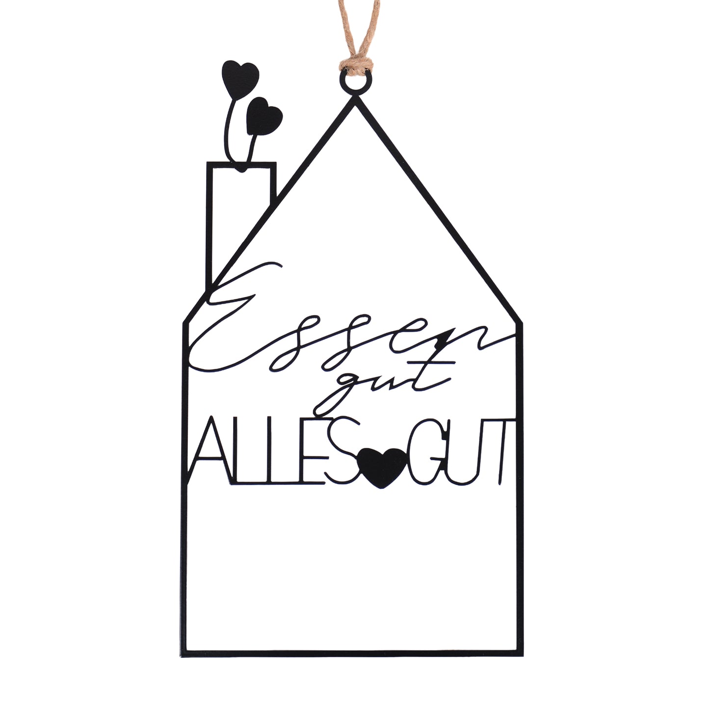 Hänger "Essen Gut alles Gut" schwarz