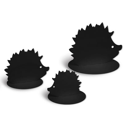Aufsteller Igel in Schwarz oder Rost als 3er Set