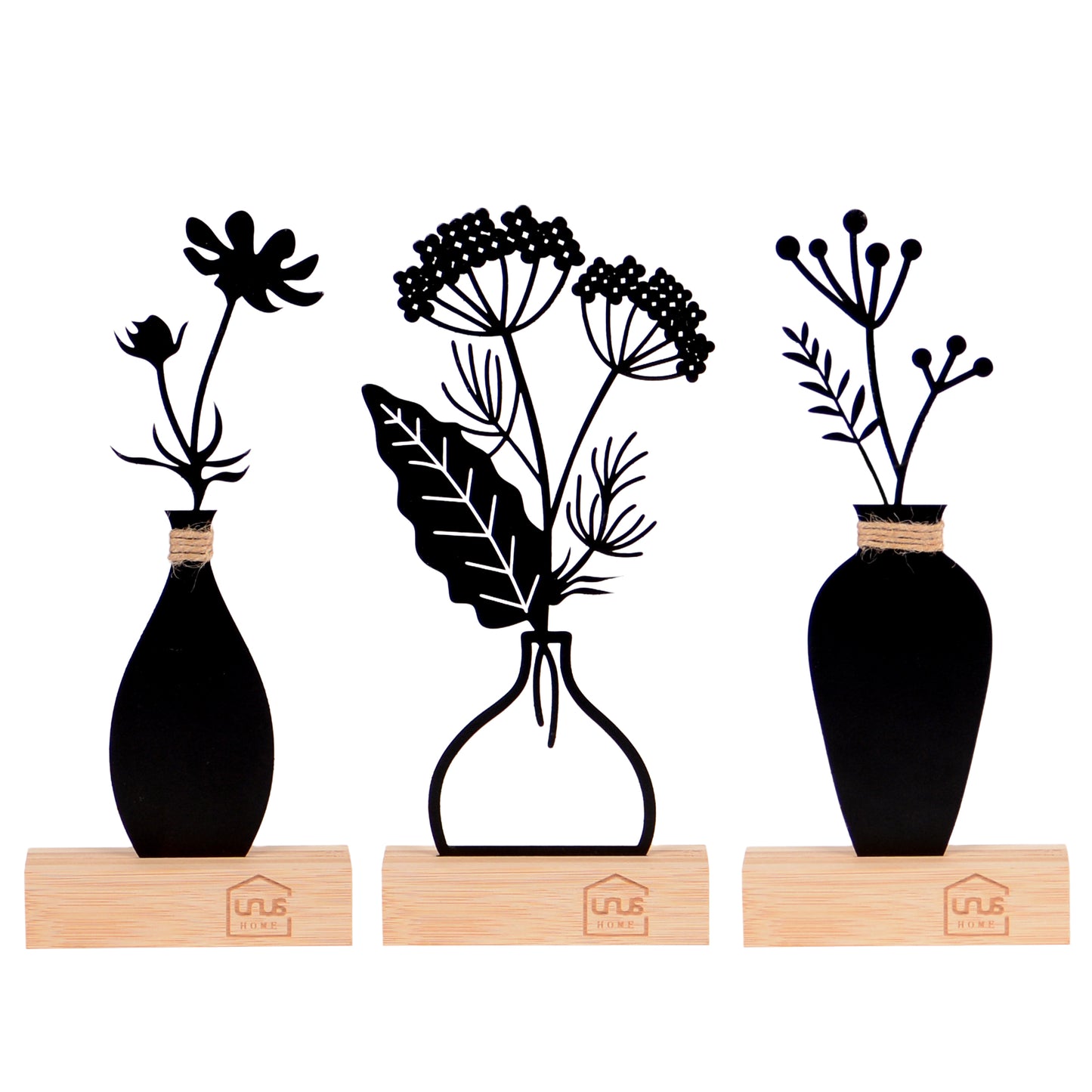 Aufsteller Blumenvase Maria schwarz