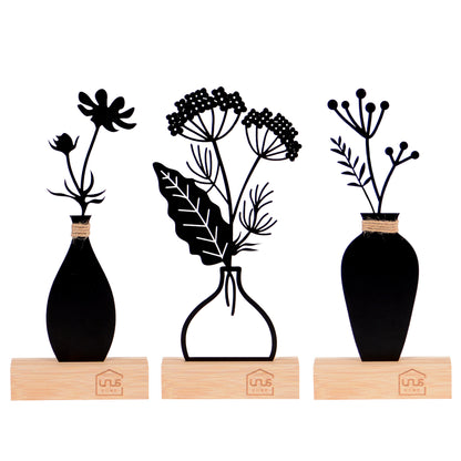 Aufsteller Blumenvase Maria schwarz