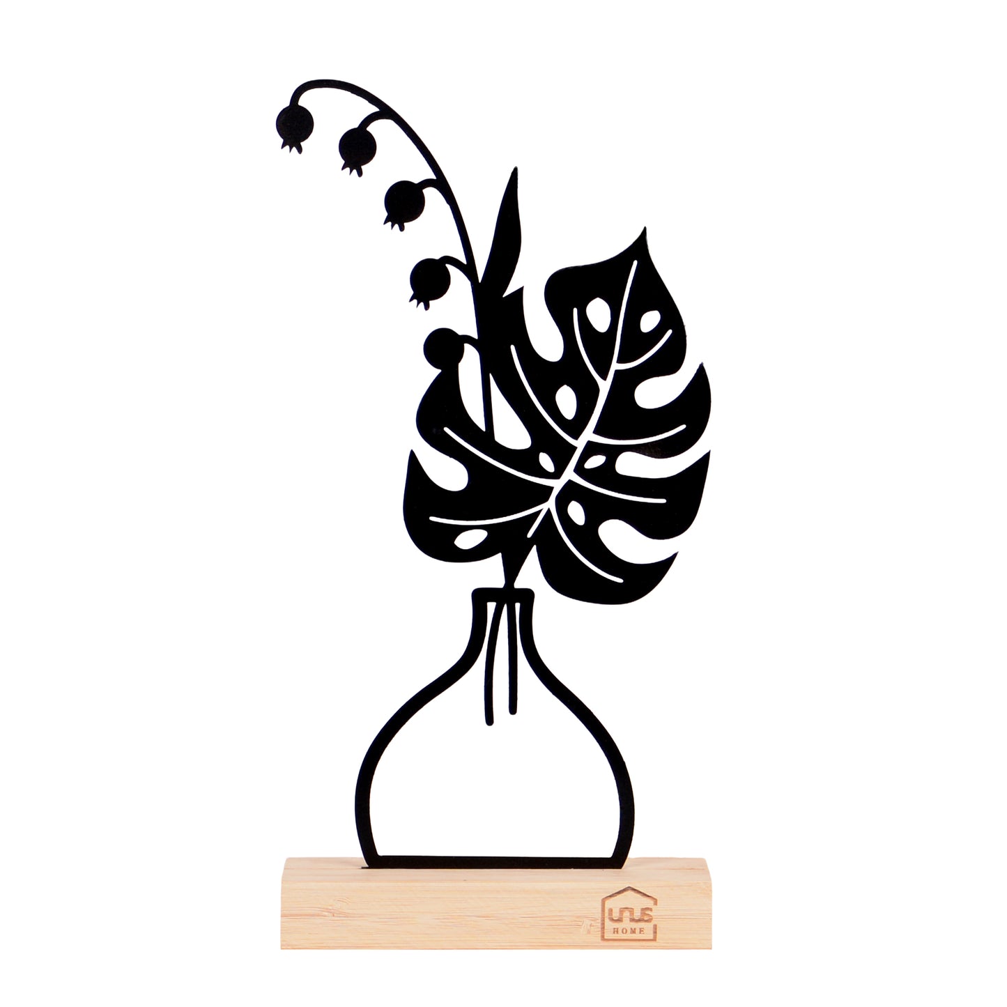 Aufsteller Blumenvase Silke schwarz