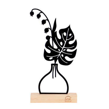 Aufsteller Blumenvase Silke schwarz