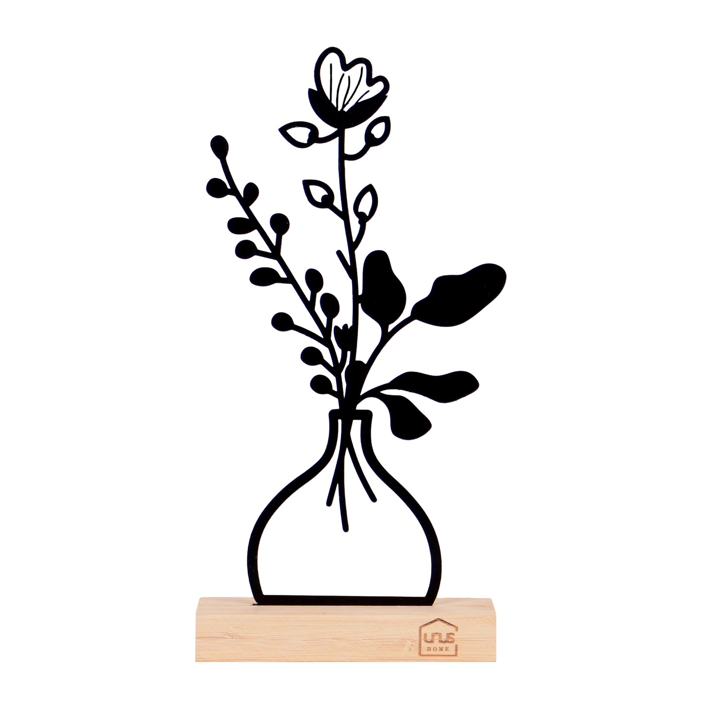 Aufsteller Blumenvase Silke schwarz