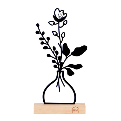 Aufsteller Blumenvase Silke schwarz