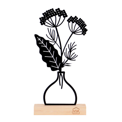 Aufsteller Blumenvase Silke schwarz