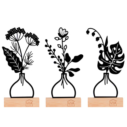Aufsteller Blumenvase Silke schwarz