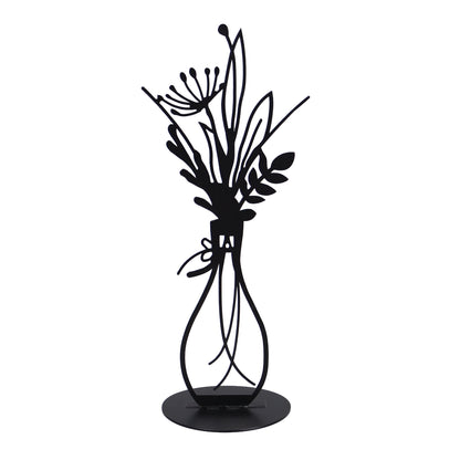 Aufsteller Blumenvase Kate Metall schwarz
