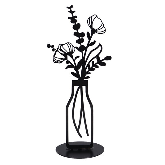 Aufsteller Blumenvase Elisabeth schwarz