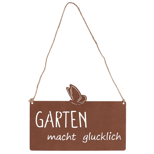 Aufhänger Gartenschild verschiedene Motive Rost