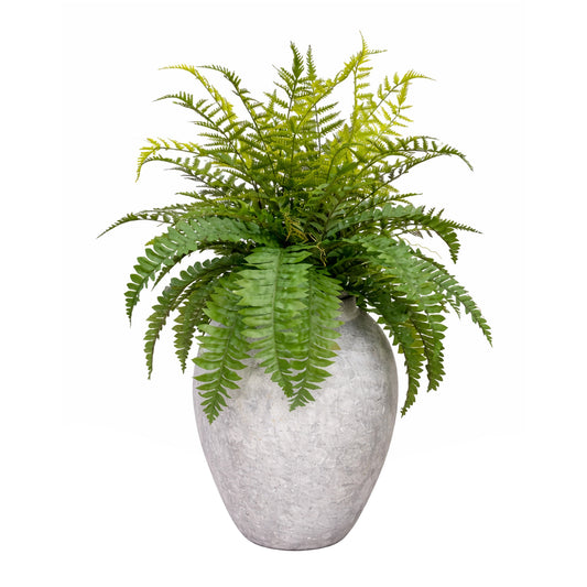 Kunstpflanze Kunstfarn 84 cm mit Vase Kunstblume Dekopflanze
