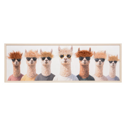 Wall Art 3D Hairfusion Alpakas im Shirt mit Sonnenbrille 120x40