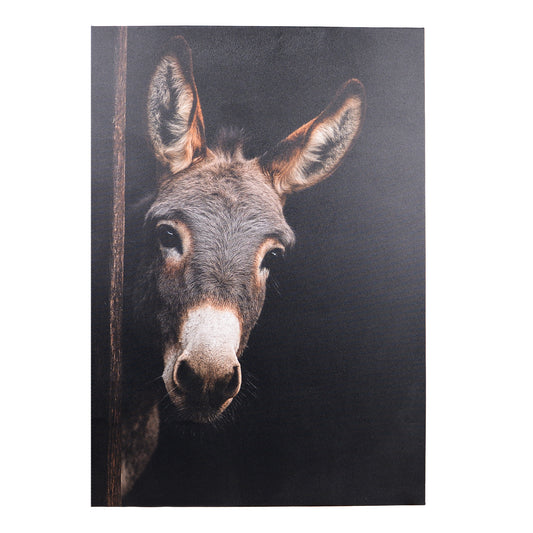 Leinwand Tierportrait Esel in zwei Größen