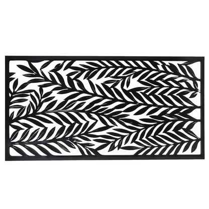Metall Wandbild Palmblätter schwarz 120x60cm