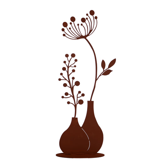 Aufsteller Vase mit Blumen in verschiedenen Farben