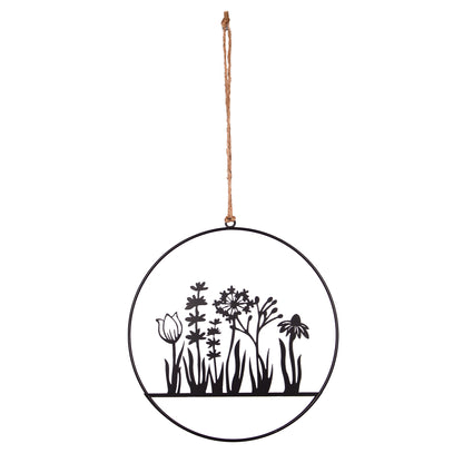 Metall-Aufhänger mit Blumenornament 25cm
