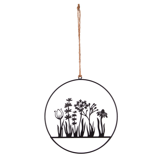 Metall-Aufhänger mit Blumenornament 25cm