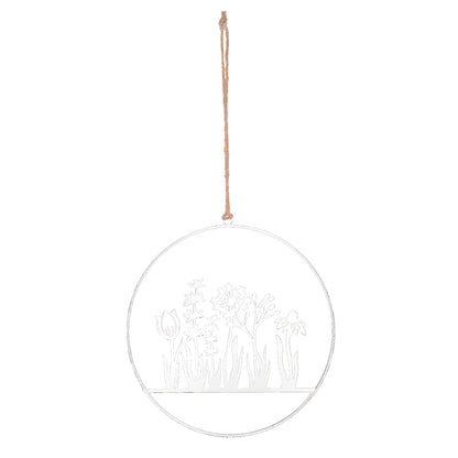 Metall-Aufhänger mit Blumenornament 25cm