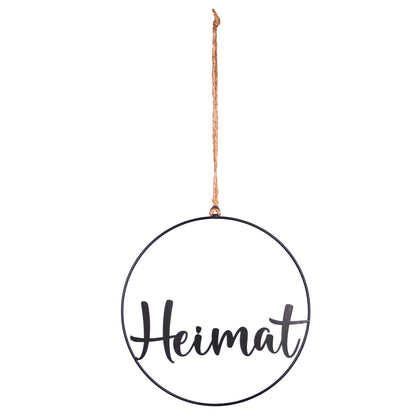 Metall-Aufhänger mit Schriftzug Heimat 25cm
