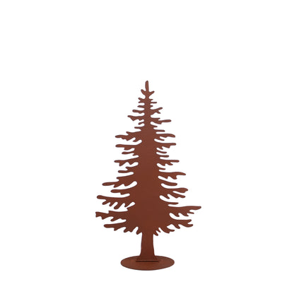 Tannenbaum-Aufsteller im Rostdesign klein