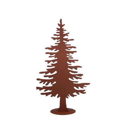 Tannenbaum-Aufsteller im Rostdesign klein