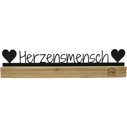 Aufsteller Schriftzug Herzensmensch Lieblingsmensch