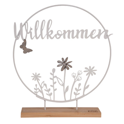 Aufsteller Willkommensschild, in Schwarz oder Weiß