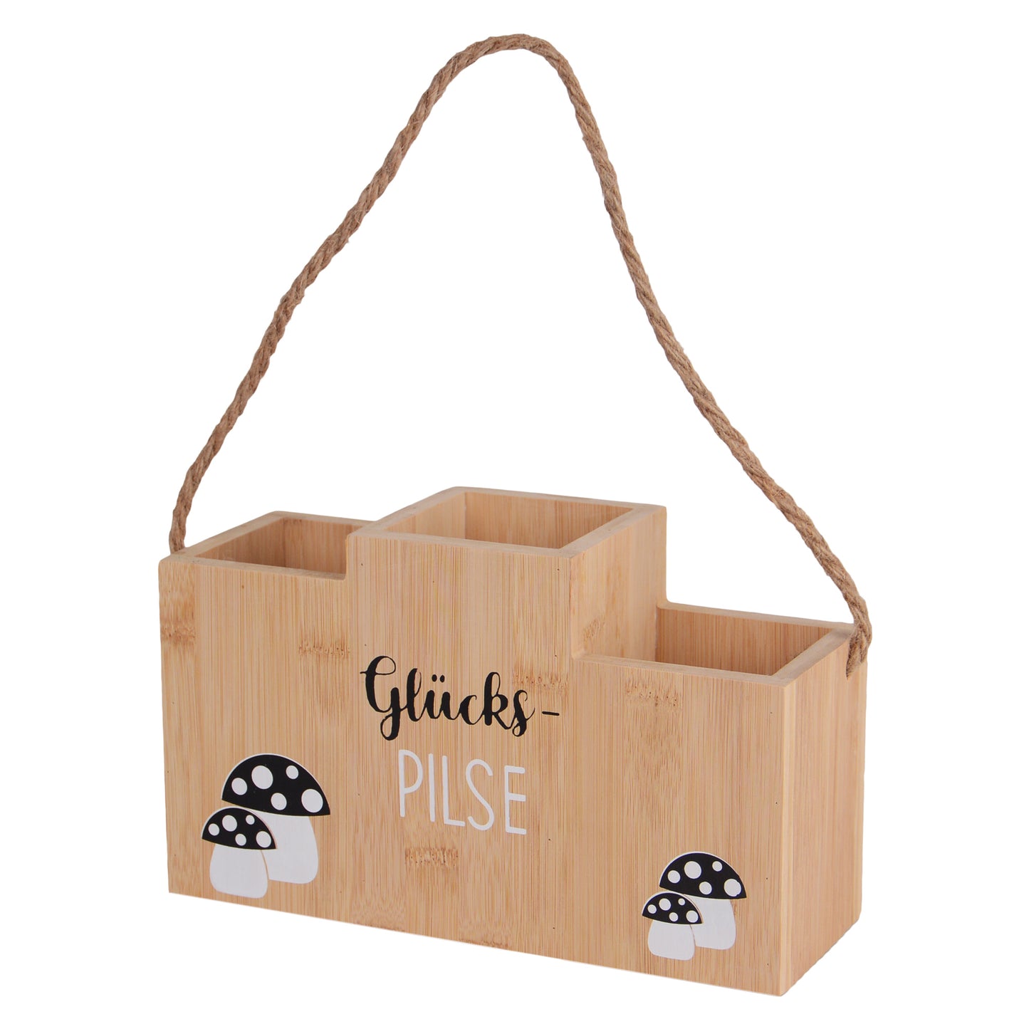 Flaschenhalter Glücks-PILSE - Bambus oder Holz