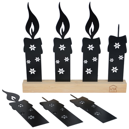 Adventskerzen-Aufsteller im Rostdesign