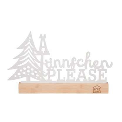 Aufsteller "Tännchen Please" in schwarz oder weiß