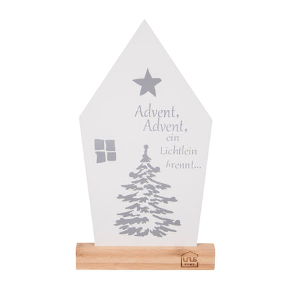 Aufsteller Haus mit Baum und Stern