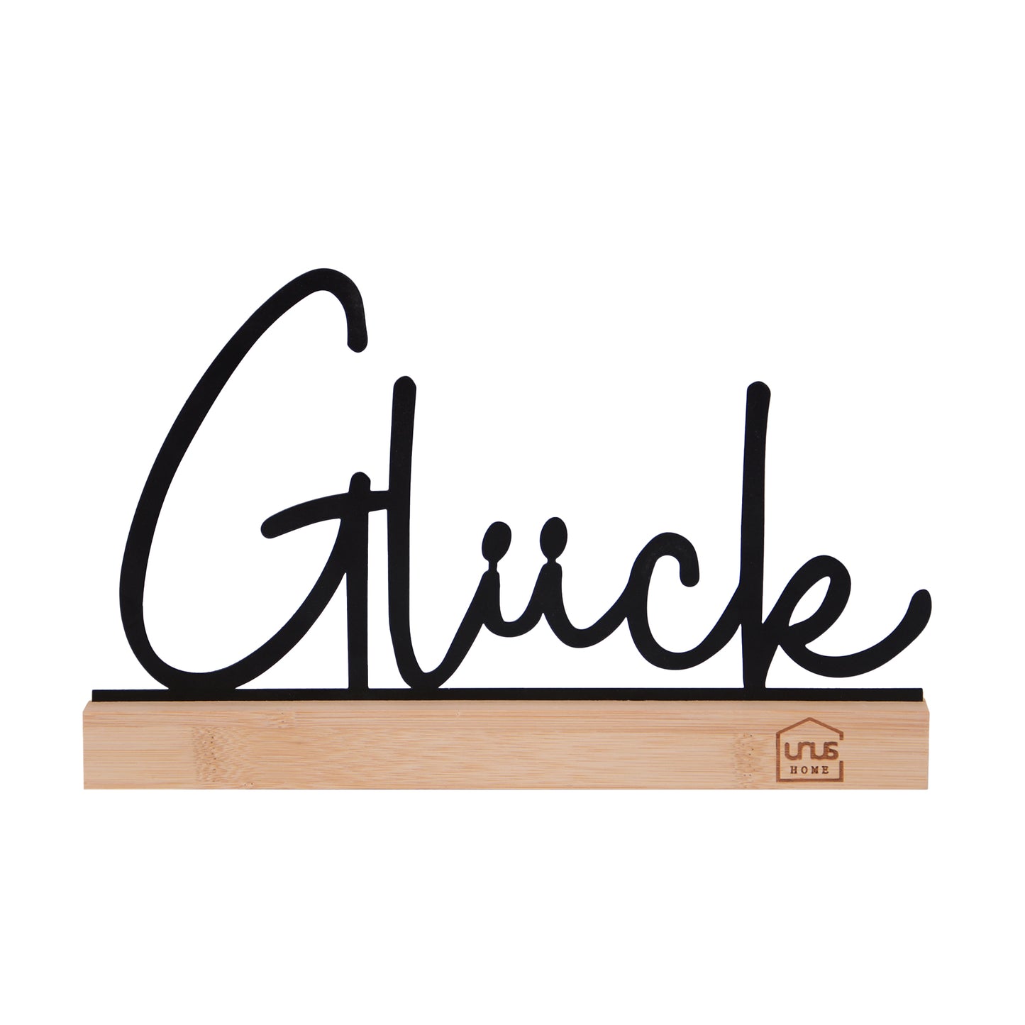 Aufsteller "Glück" in weiß oder schwarz