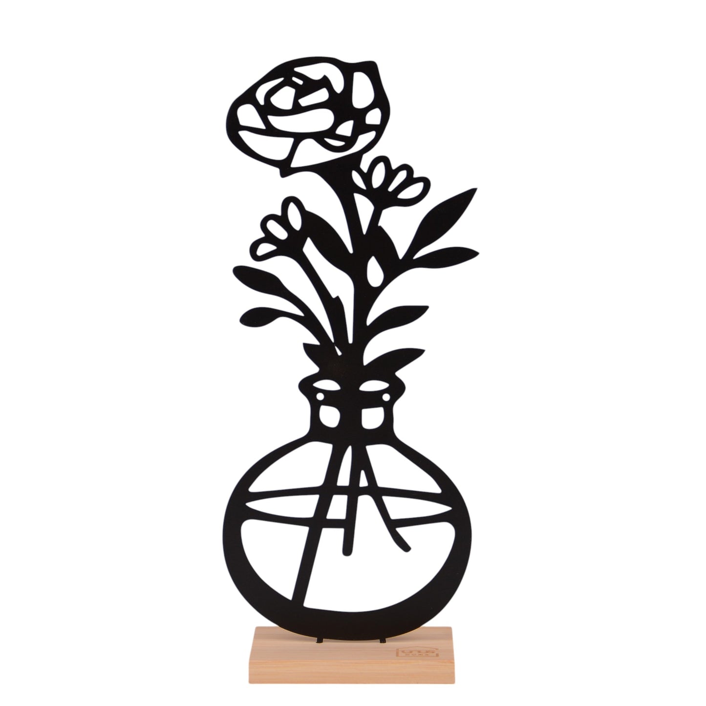 Aufsteller Vase Rose in weiß oder schwarz