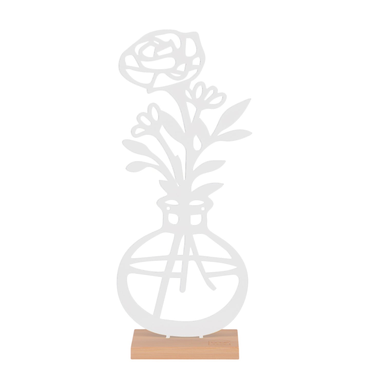 Aufsteller Vase Rose in weiß oder schwarz