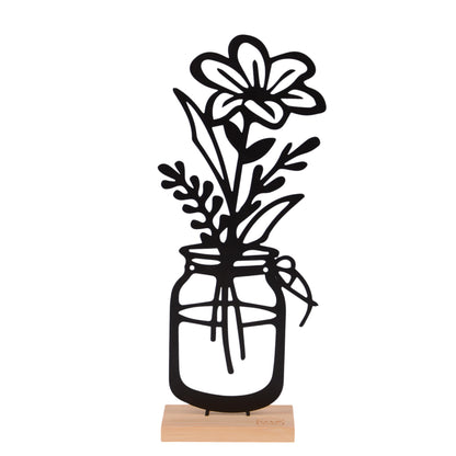 Aufsteller Vase Peonia Metall in weiß oder schwarz