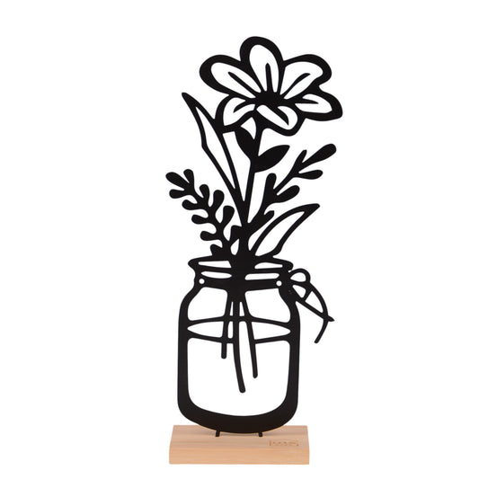 Aufsteller Vase Peonia Metall in weiß oder schwarz