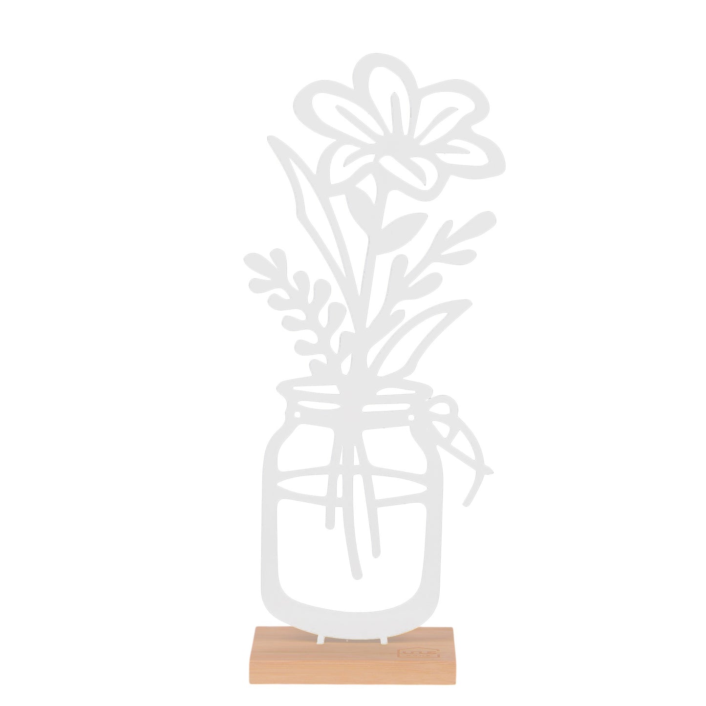 Aufsteller Vase Peonia Metall in weiß oder schwarz