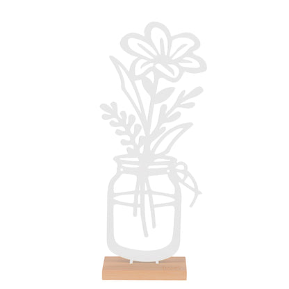 Aufsteller Vase Peonia Metall in weiß oder schwarz