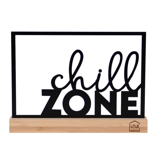 Aufsteller mit Text "Chill Zone"