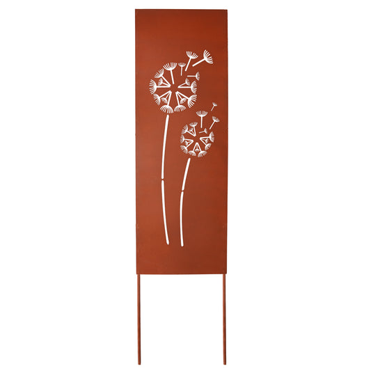Gartenschild Rost Pusteblumen 80x28cm