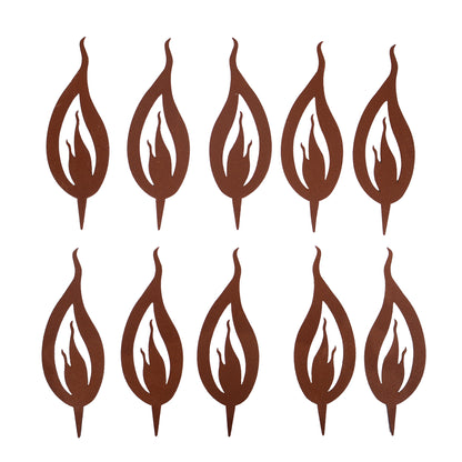 Gartenstecker Flammen 10er-Set in verschiedenen Größen