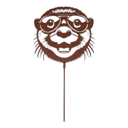 Gartenstecker Otter - Rostoptik