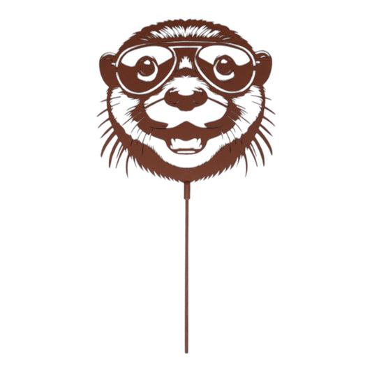 Gartenstecker Otter - Rostoptik