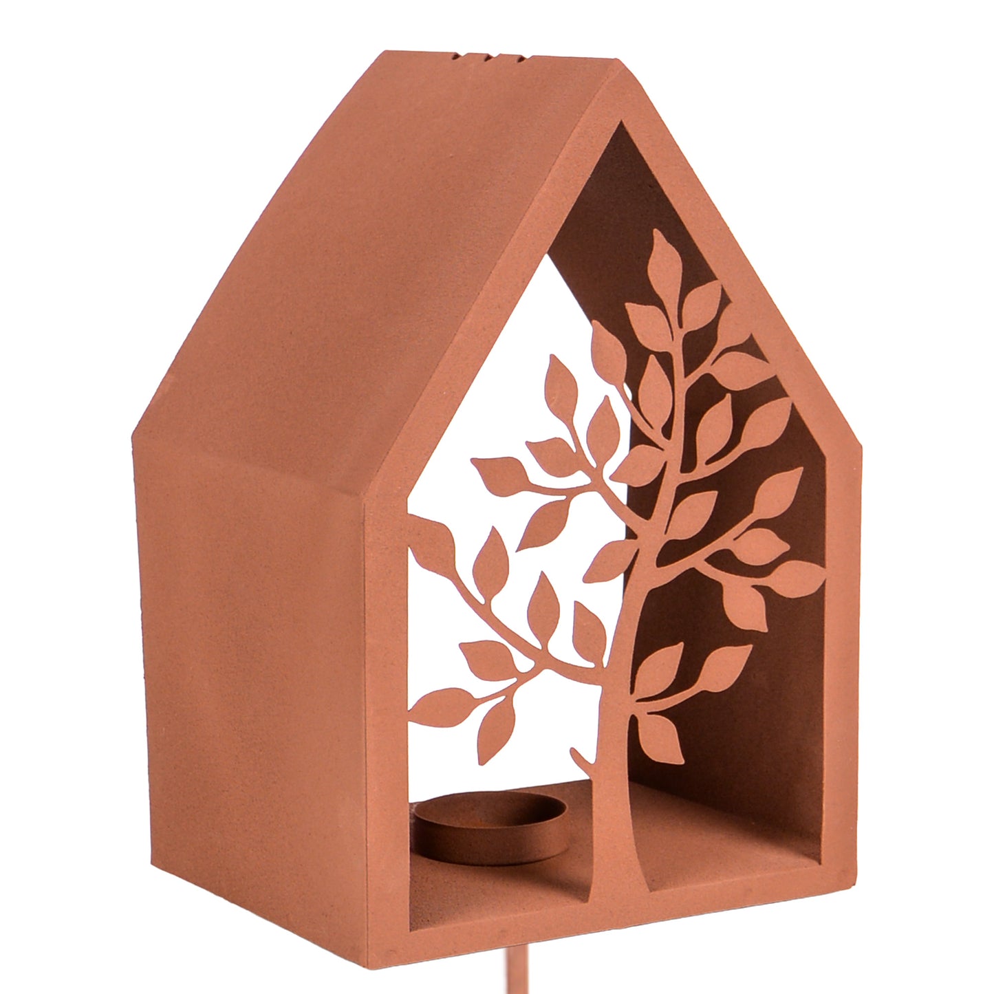 UNUS Lichthaus Garten mit Stab Rost verschiedene Motive