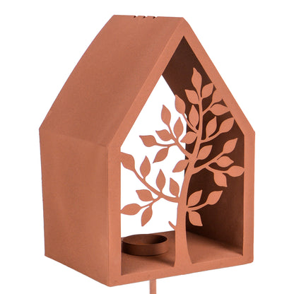 UNUS Lichthaus Garten mit Stab Rost verschiedene Motive