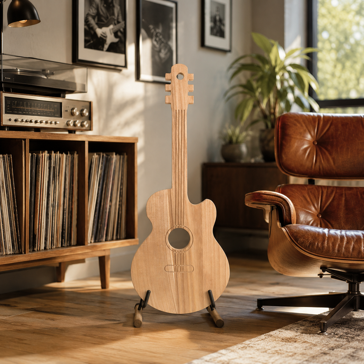 Holzgitarre "Gustav" in Natur