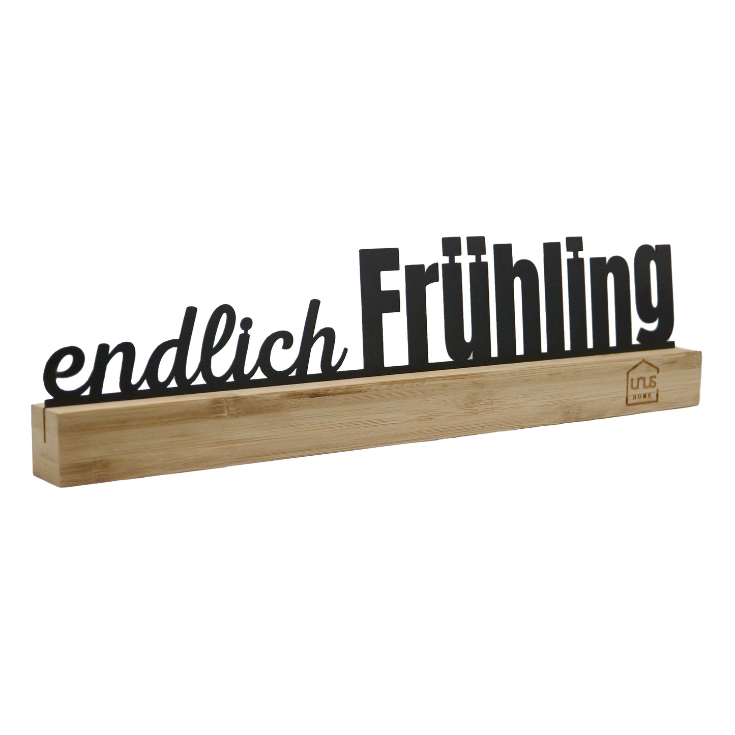 Aufsteller "Endlich Frühling" schwarz